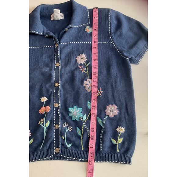 Vintage Alfred Dunner Large Cardigan Sweater Grandma Core - Picture 4 of 7